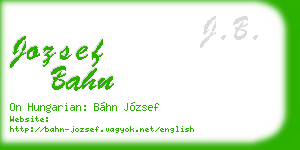 jozsef bahn business card