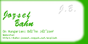 jozsef bahn business card